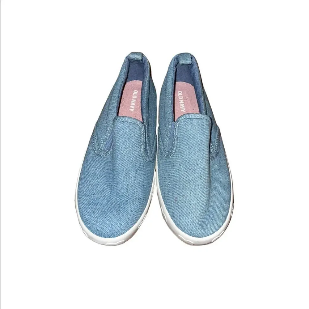 Old Navy Light Blue Denim Slip-on Shoes Size 11